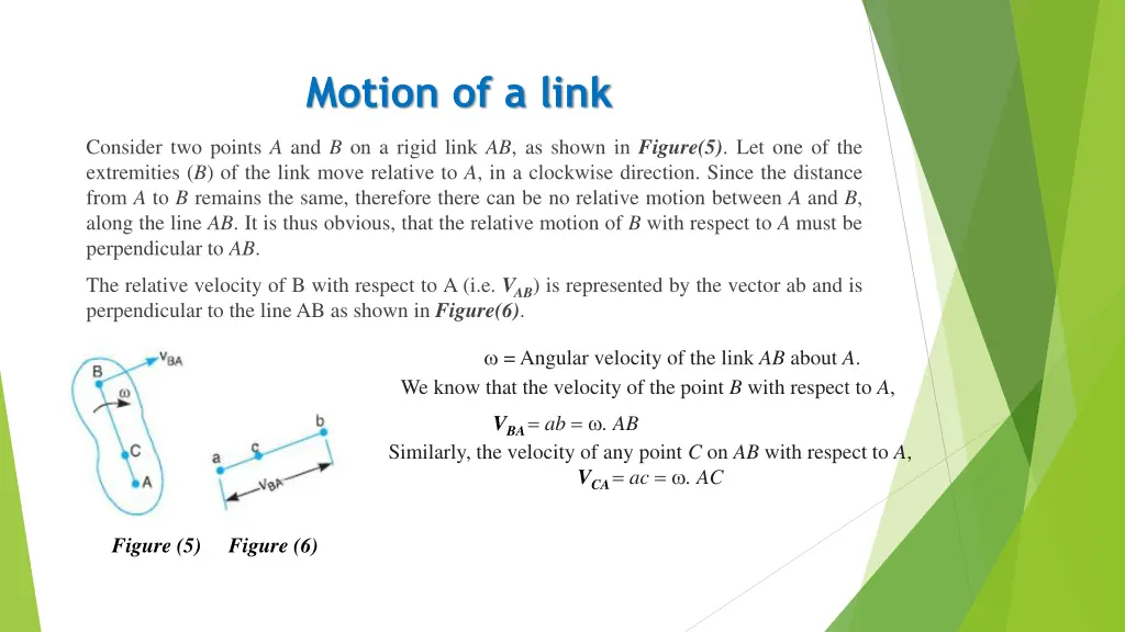 motion of a link