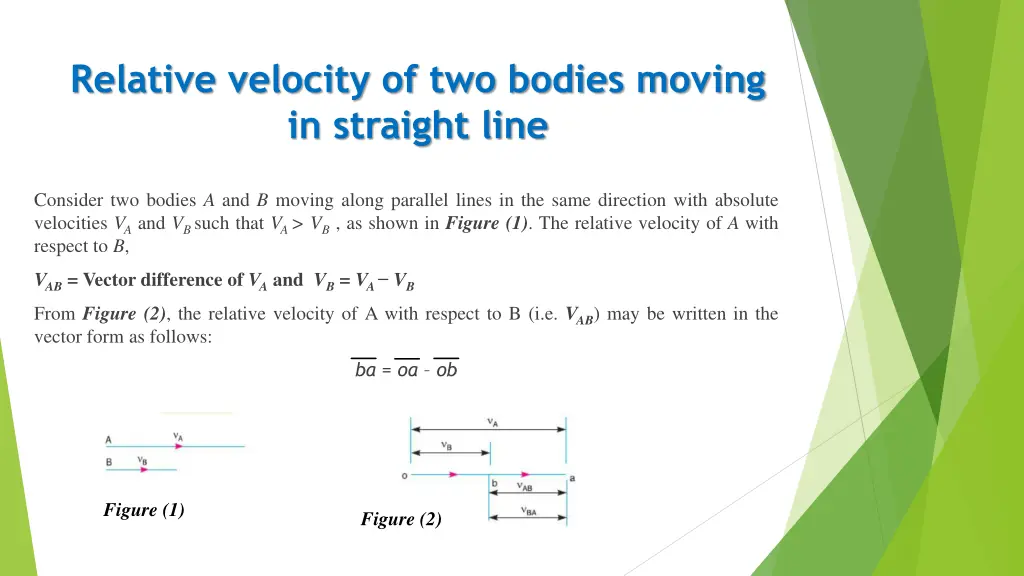 relative velocity of two bodies moving