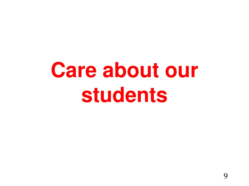 care about our students