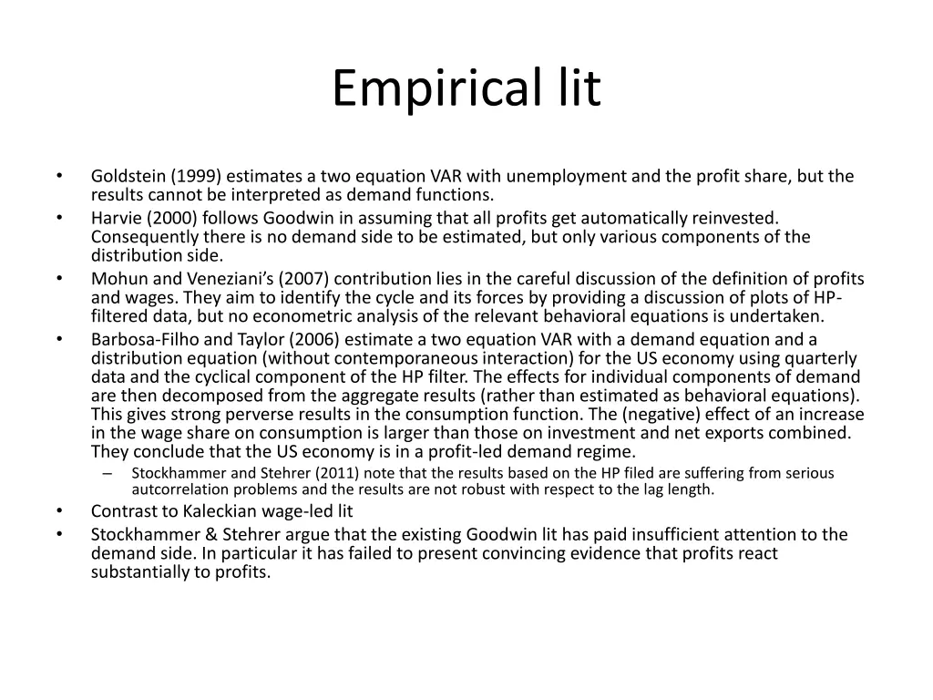 empirical lit