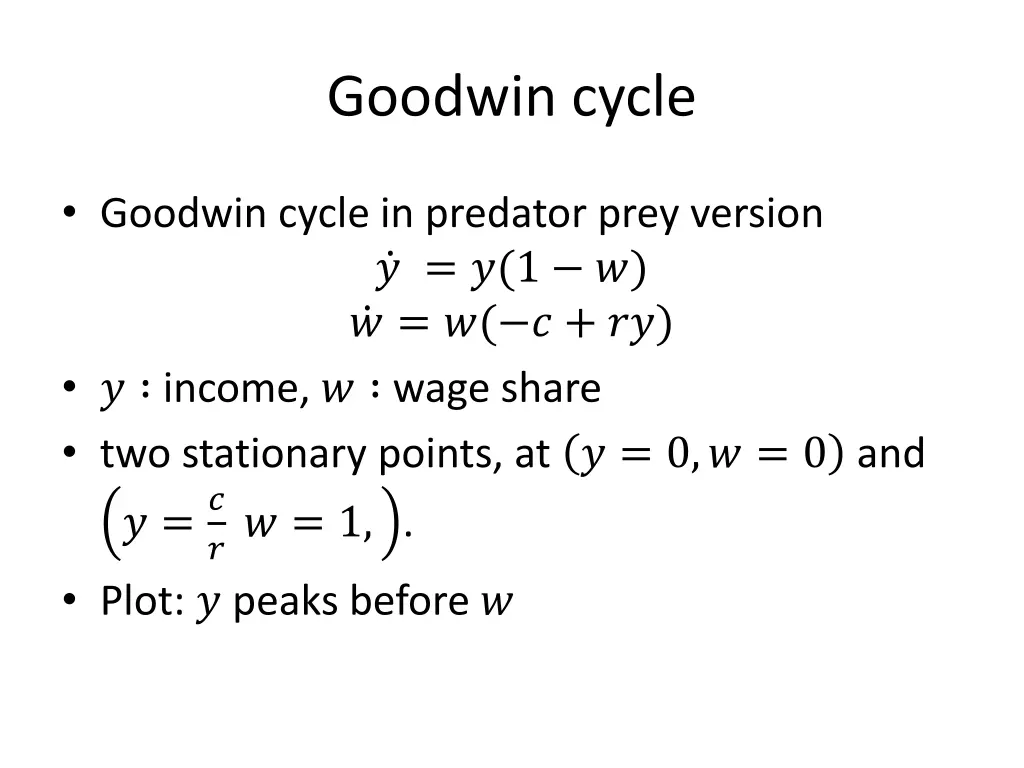 goodwin cycle