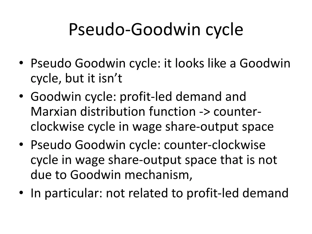 pseudo goodwin cycle