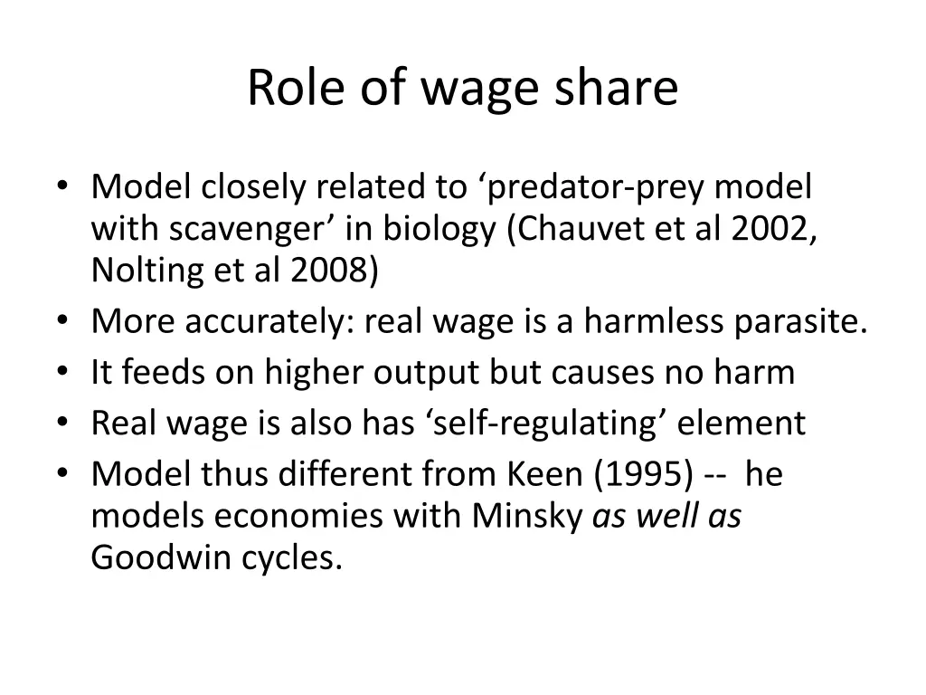 role of wage share