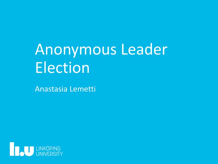 anonymous leader election