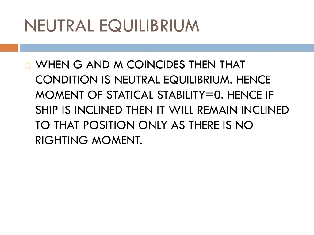 neutral equilibrium