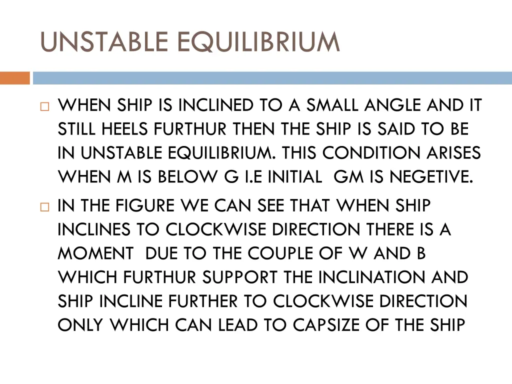 unstable equilibrium