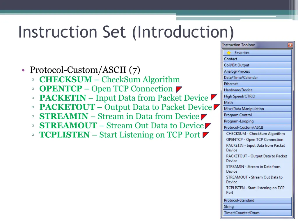 instruction set introduction 12