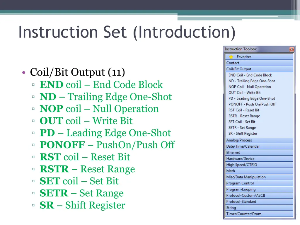 instruction set introduction 4