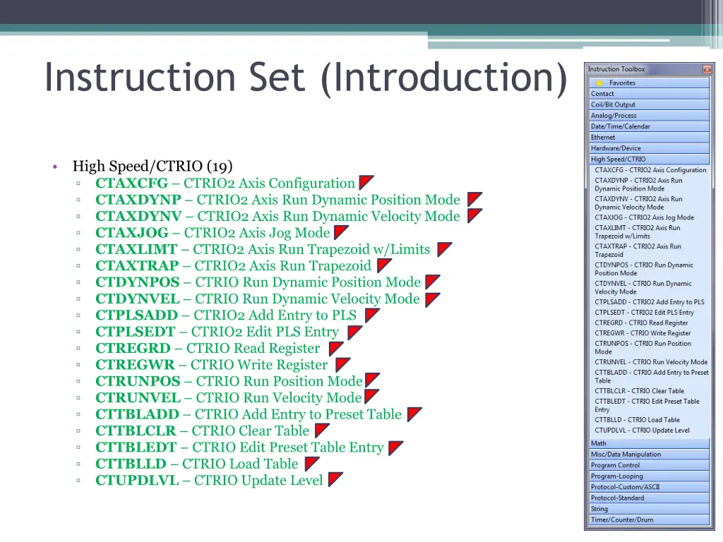 instruction set introduction 8