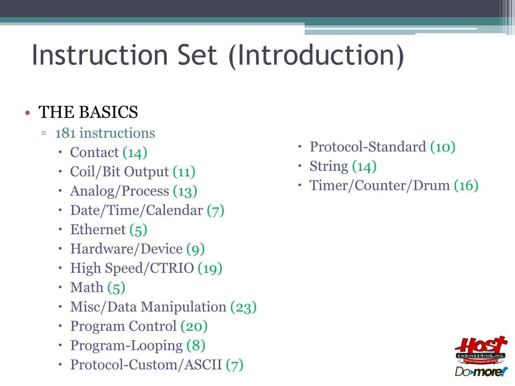 instruction set introduction