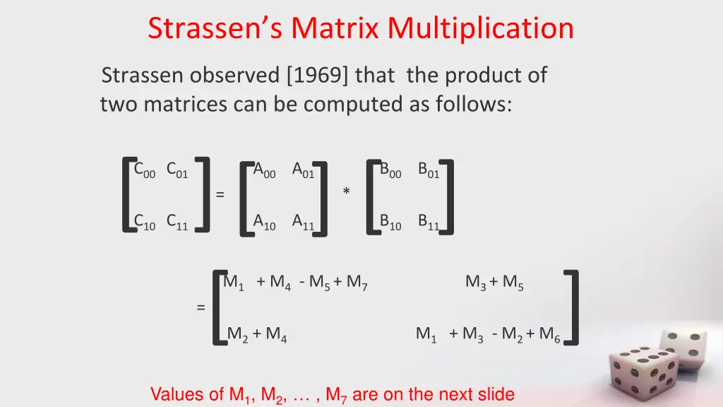 strassen s matrix multiplication