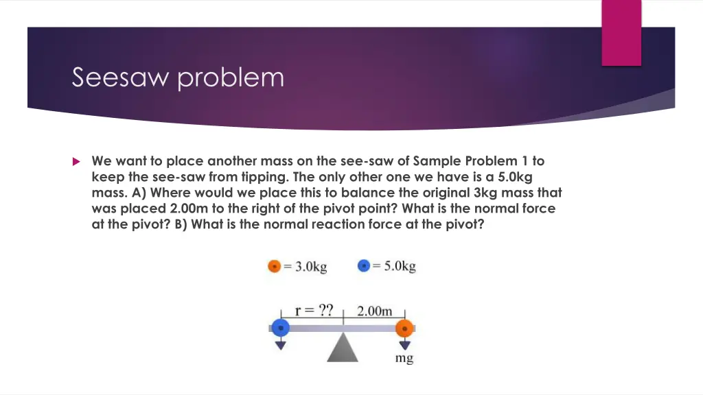 seesaw problem