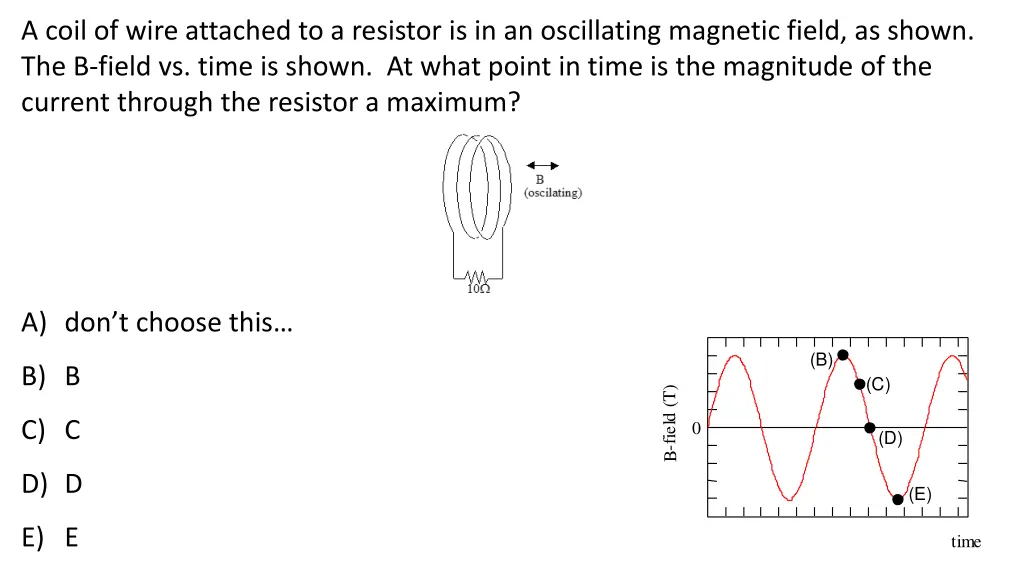 a coil of wire attached to a resistor