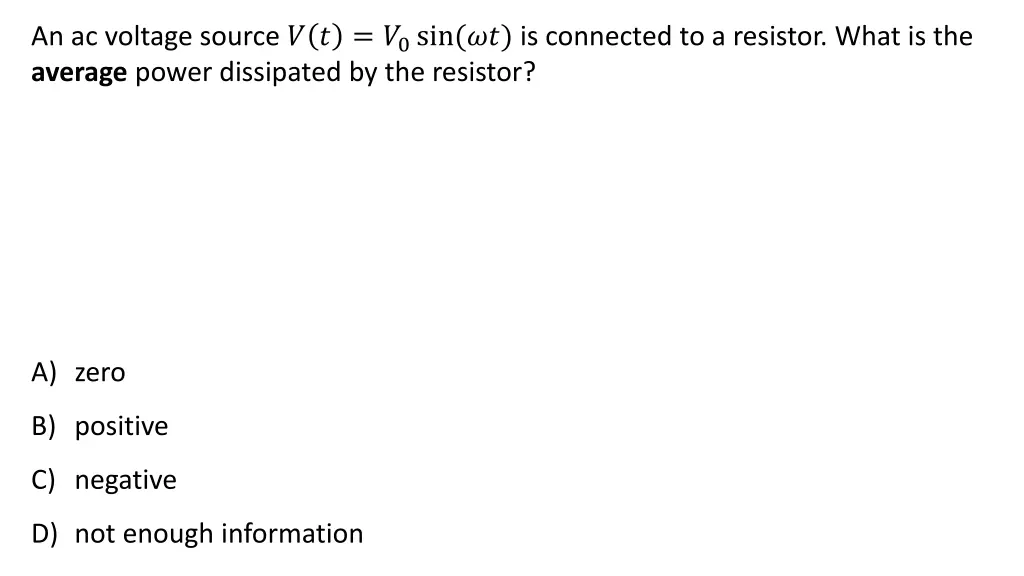 an ac voltage source 0 sin is connected