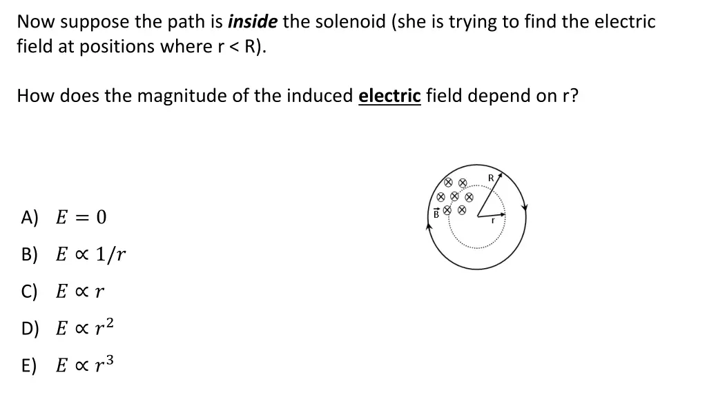 now suppose the path is inside the solenoid