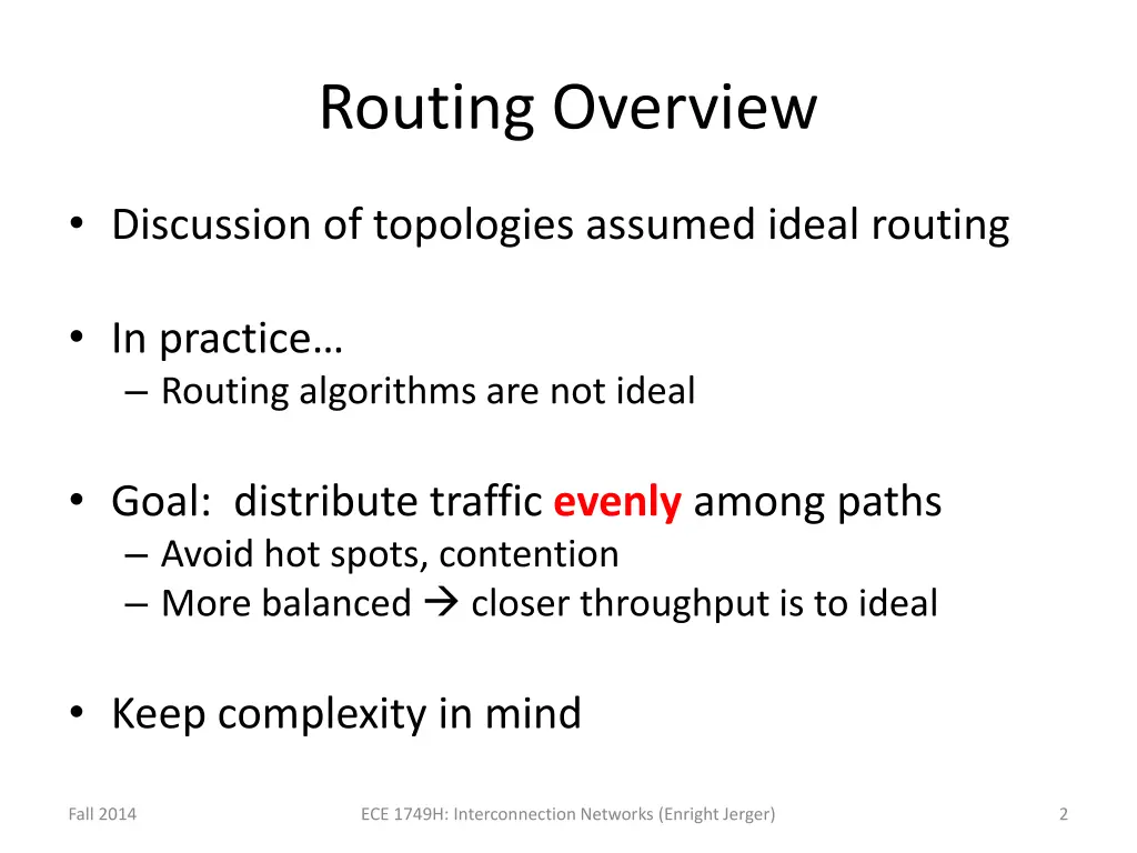 routing overview