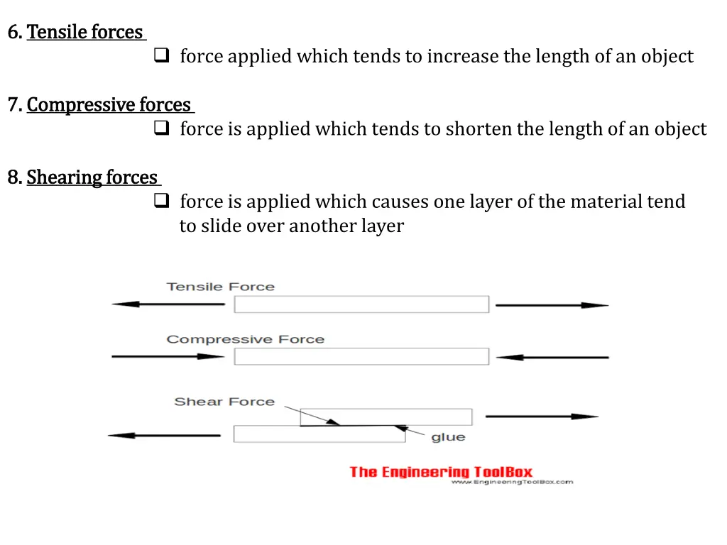 6 6 tensile forces tensile forces