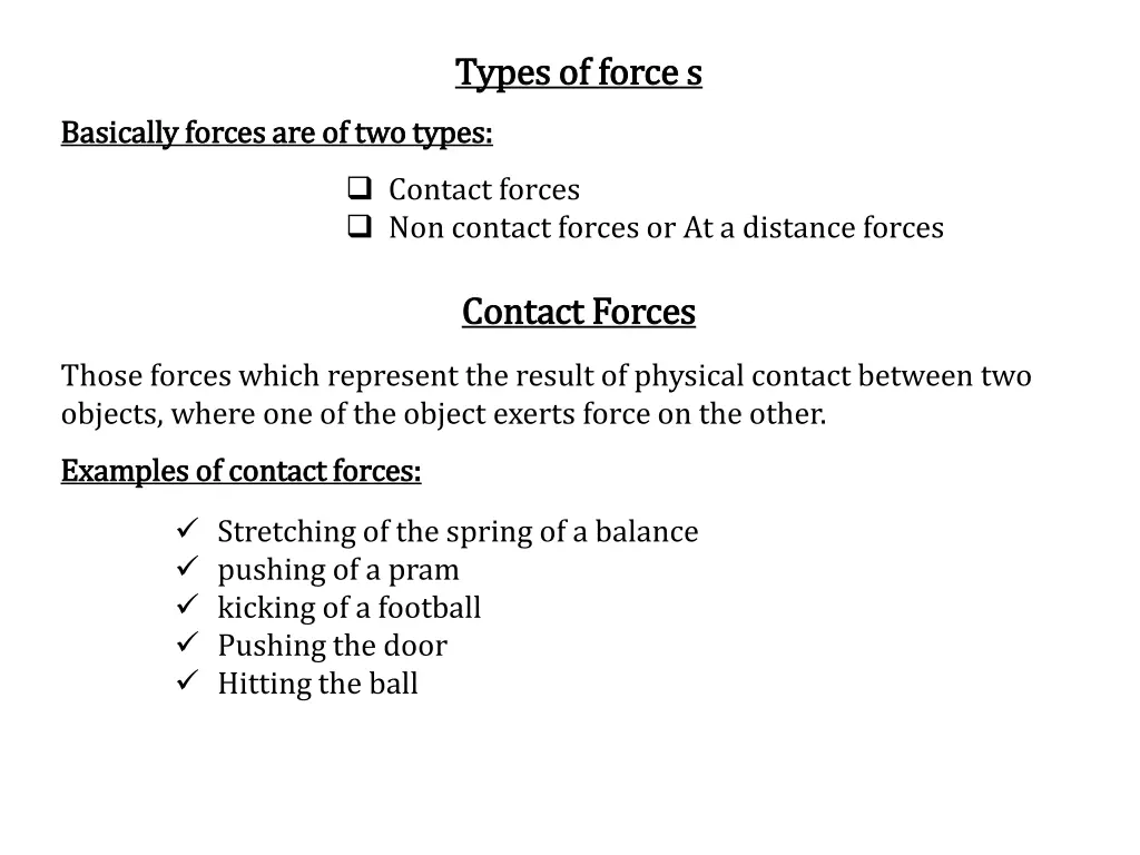 types of force types of force s s