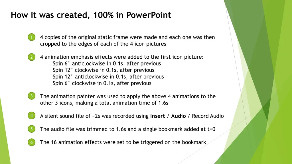 how it was created 100 in powerpoint