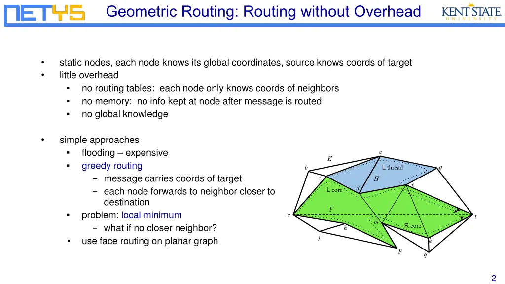 geometric routing routing without overhead