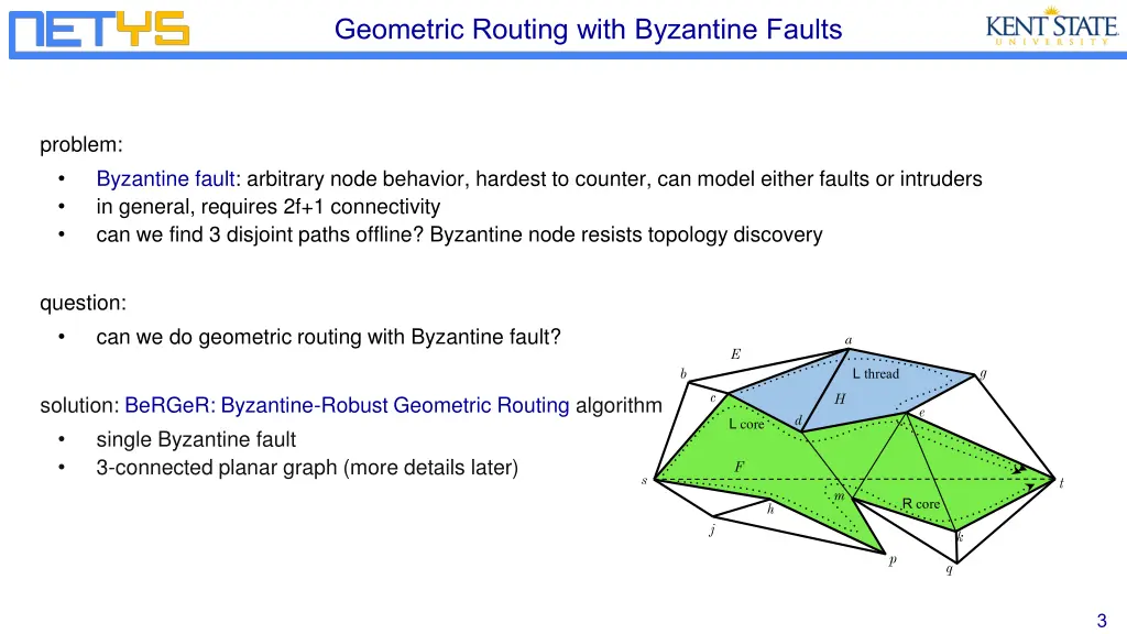 geometric routing with byzantine faults