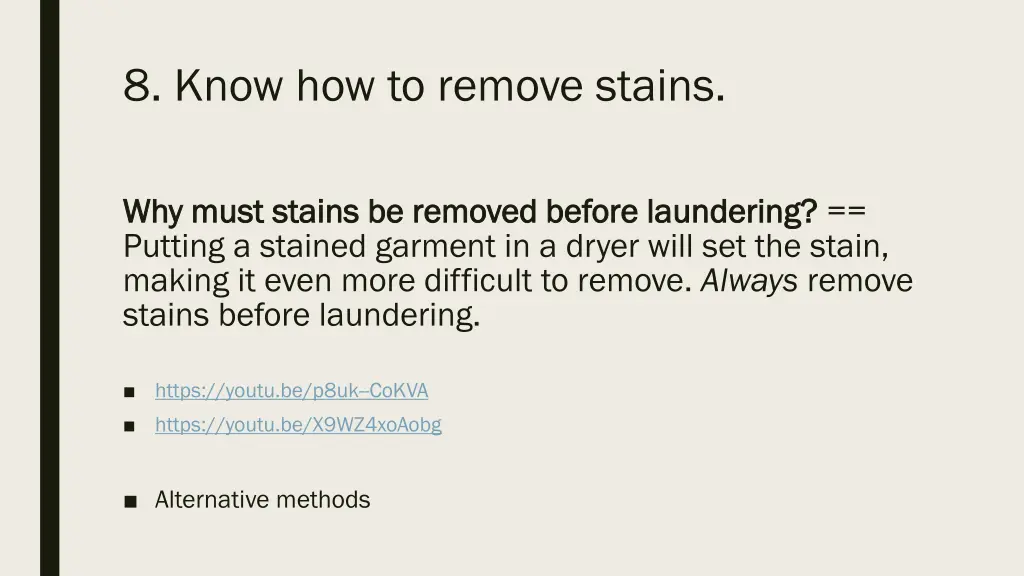 8 know how to remove stains