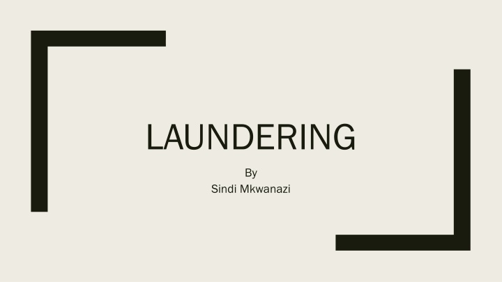 laundering