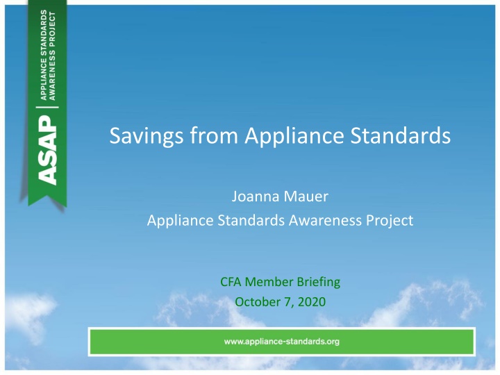 savings from appliance standards