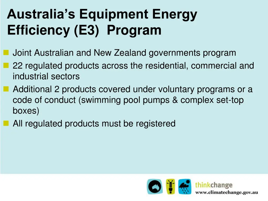 australia s equipment energy efficiency e3 program