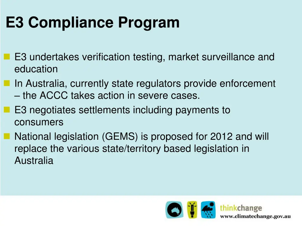 e3 compliance program