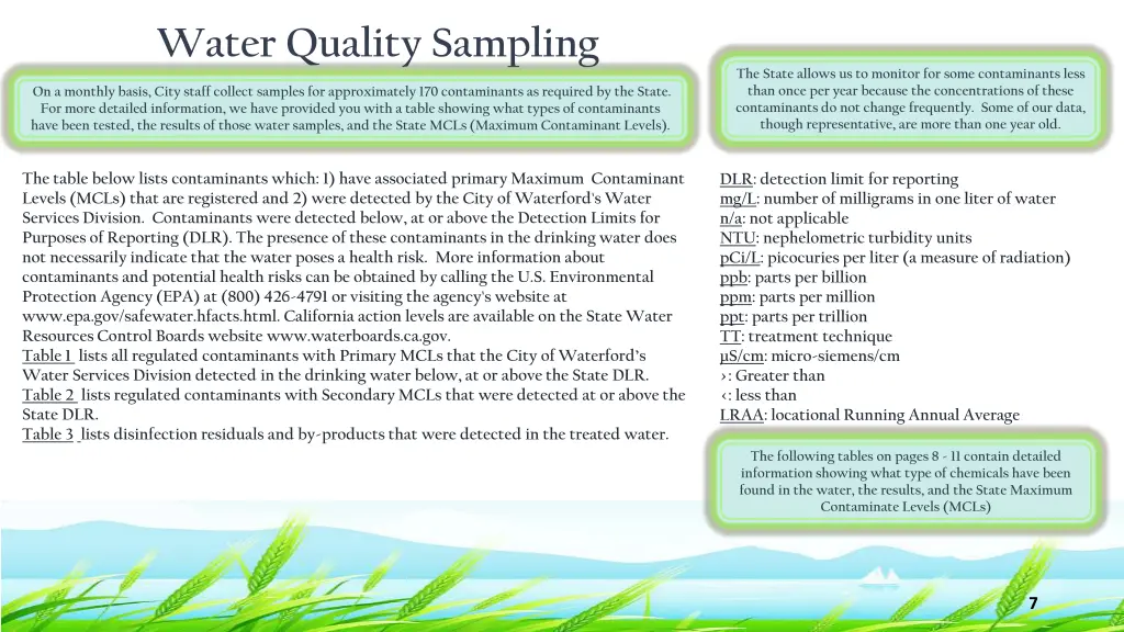 water quality sampling