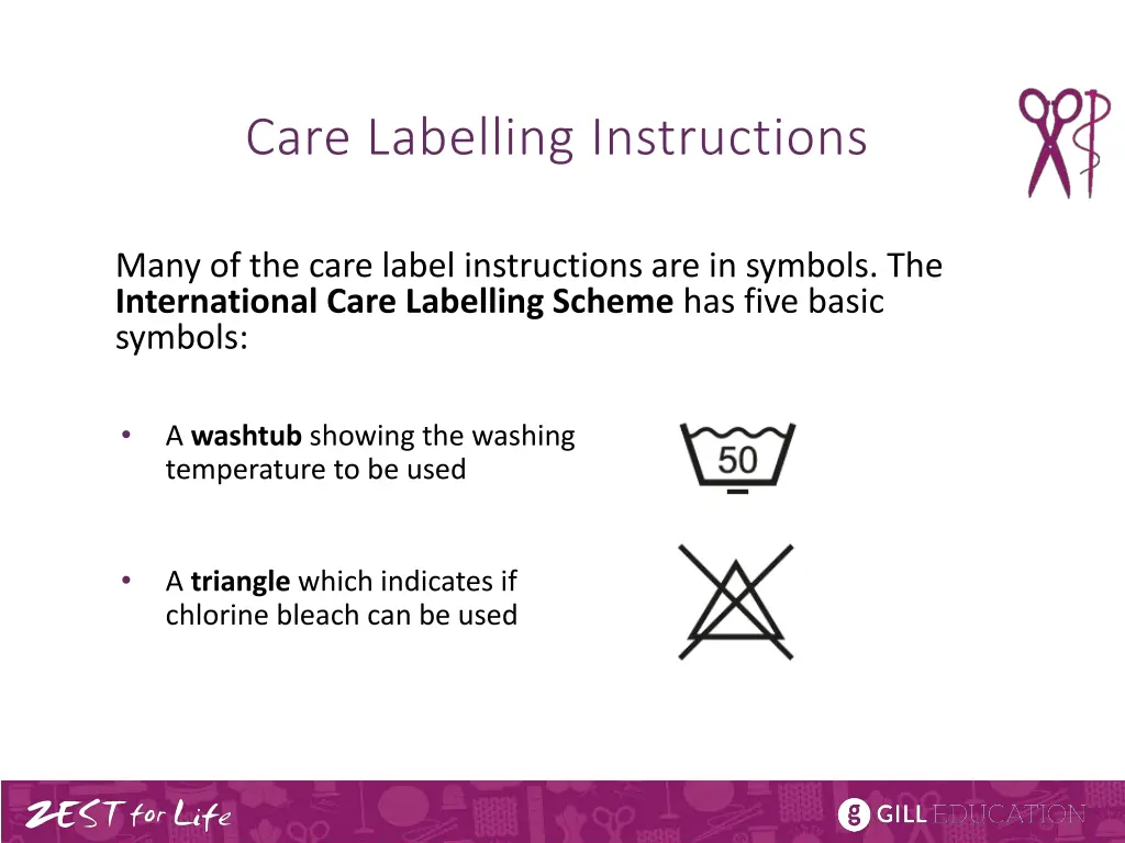 care labelling instructions