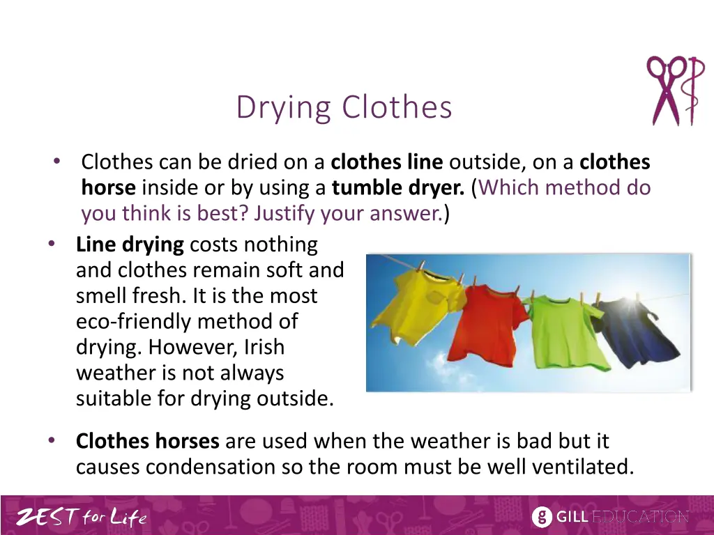 drying clothes