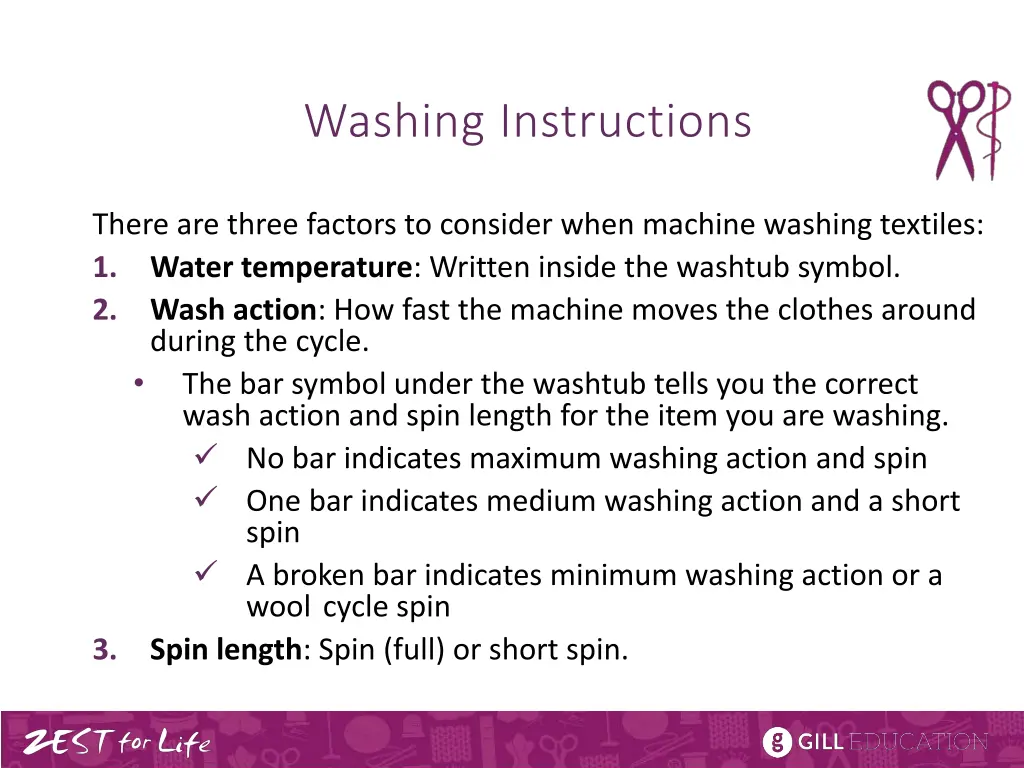 washing instructions