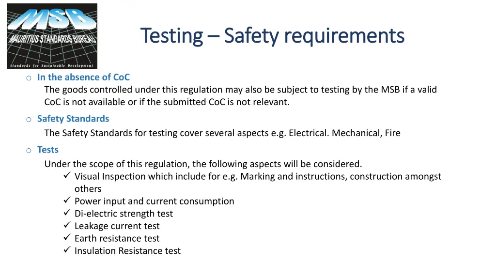 testing testing safety requirements safety