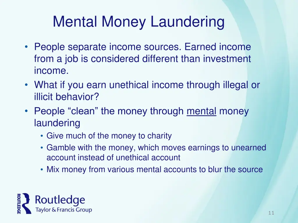 mental money laundering
