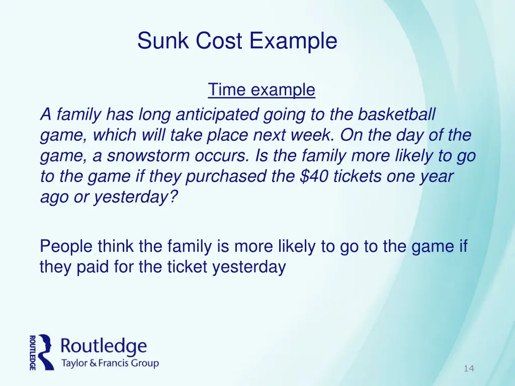 sunk cost example 1