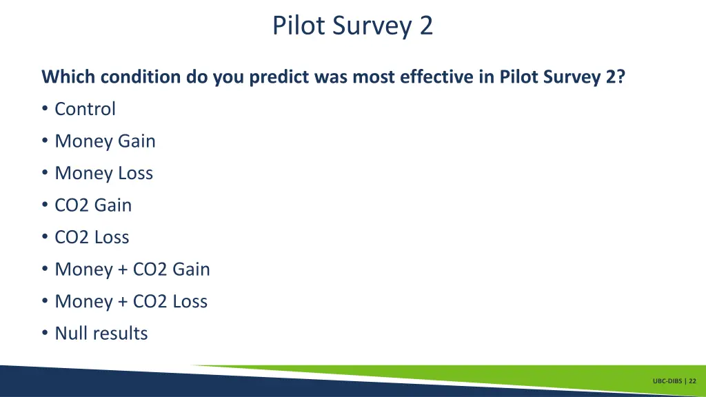 pilot survey 2 1