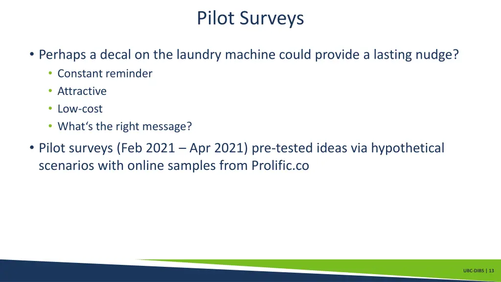 pilot surveys 1