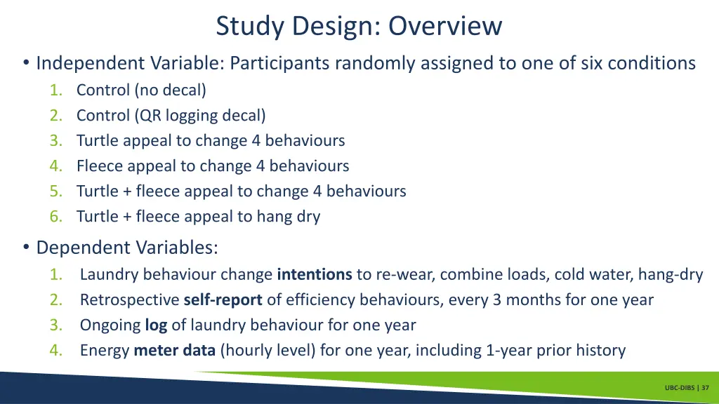 study design overview