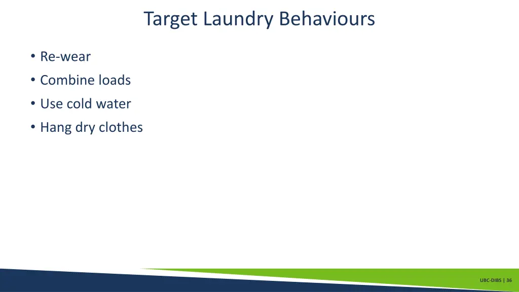 target laundry behaviours