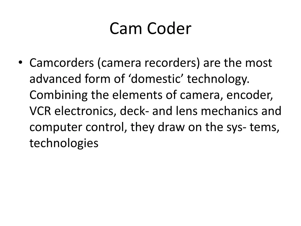 cam coder