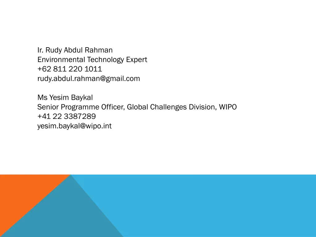 ir rudy abdul rahman environmental technology