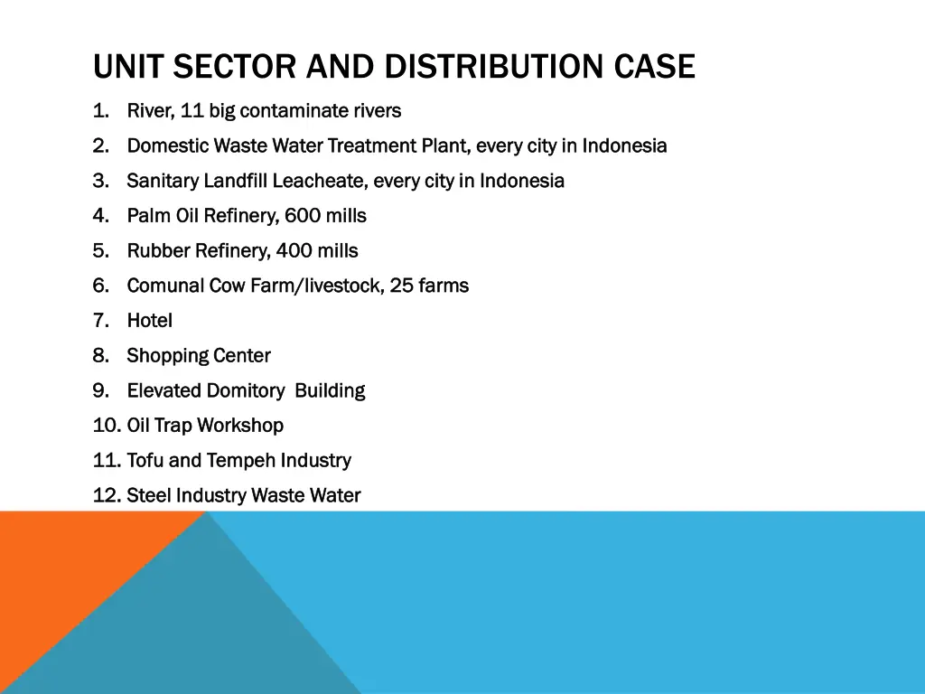 unit sector and distribution case