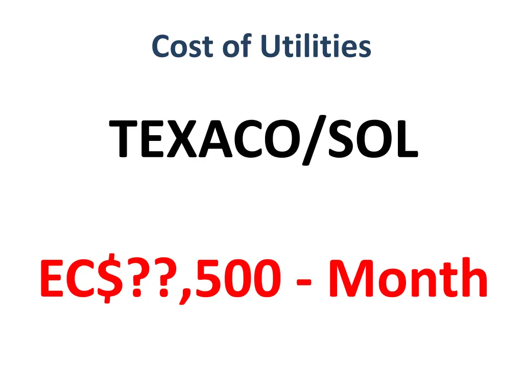 cost of utilities 5