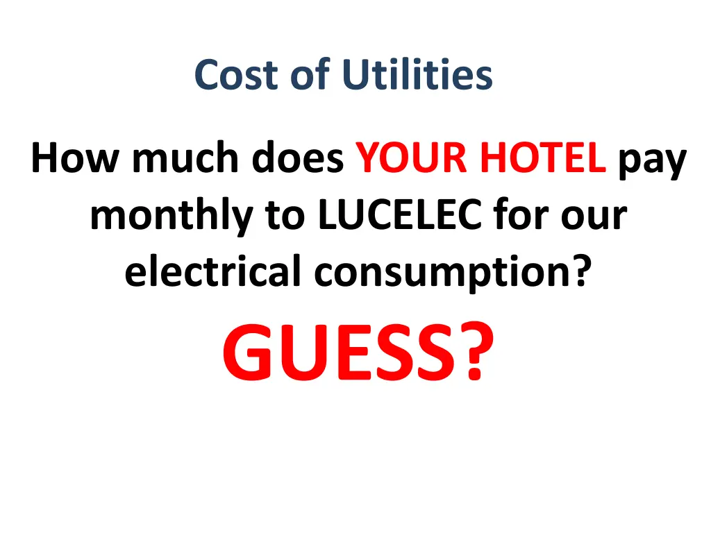 cost of utilities