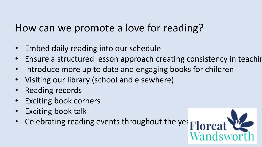 how can we promote a love for reading