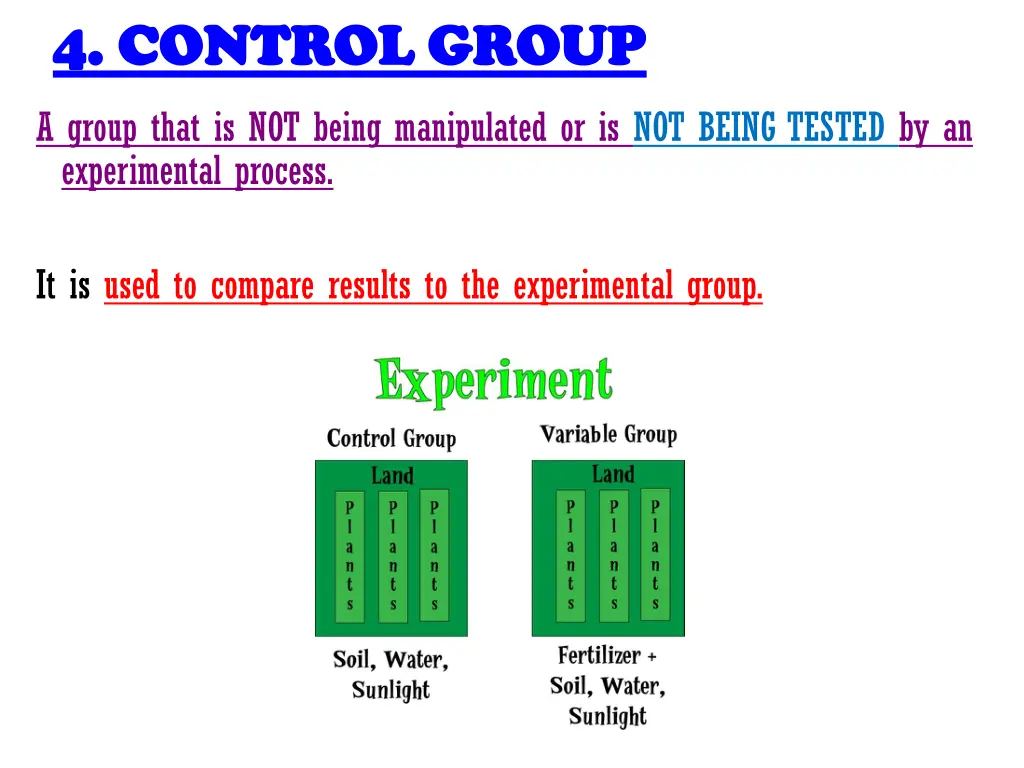 4 control group 4 control group