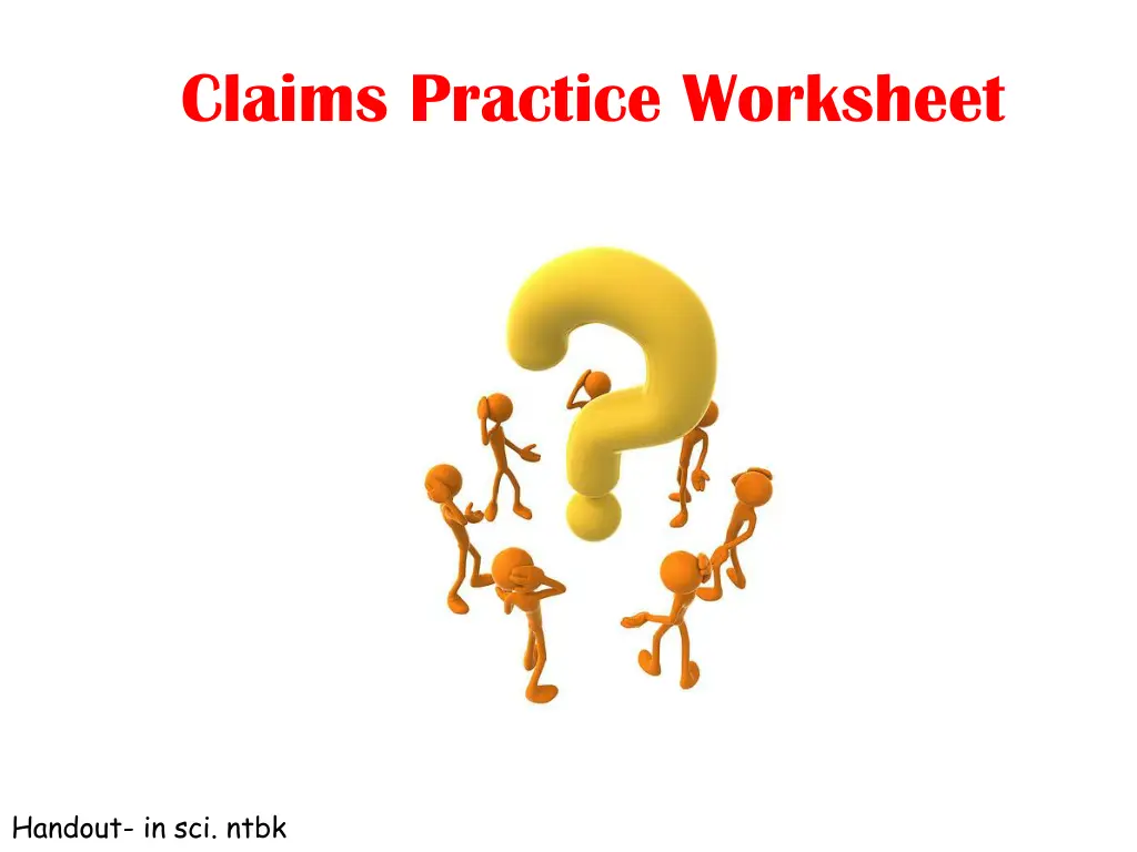 claims practice worksheet