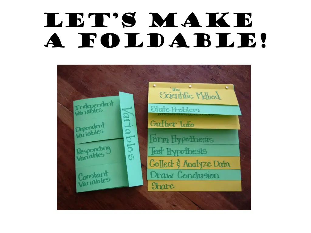 let s make a foldable